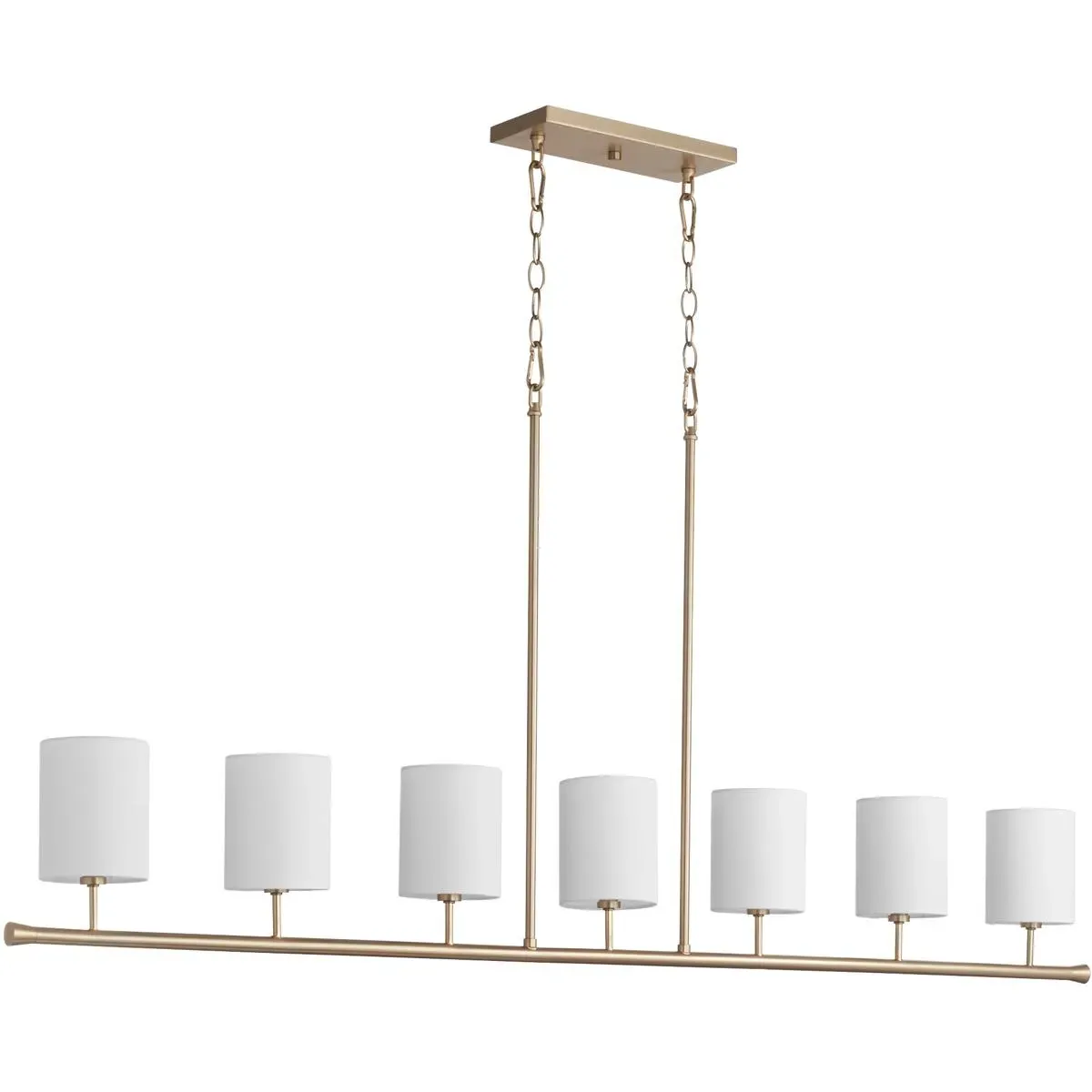 Quorum Harmony 7-Light 60 inch Linear Chandelier - Aged Brass, Steel product