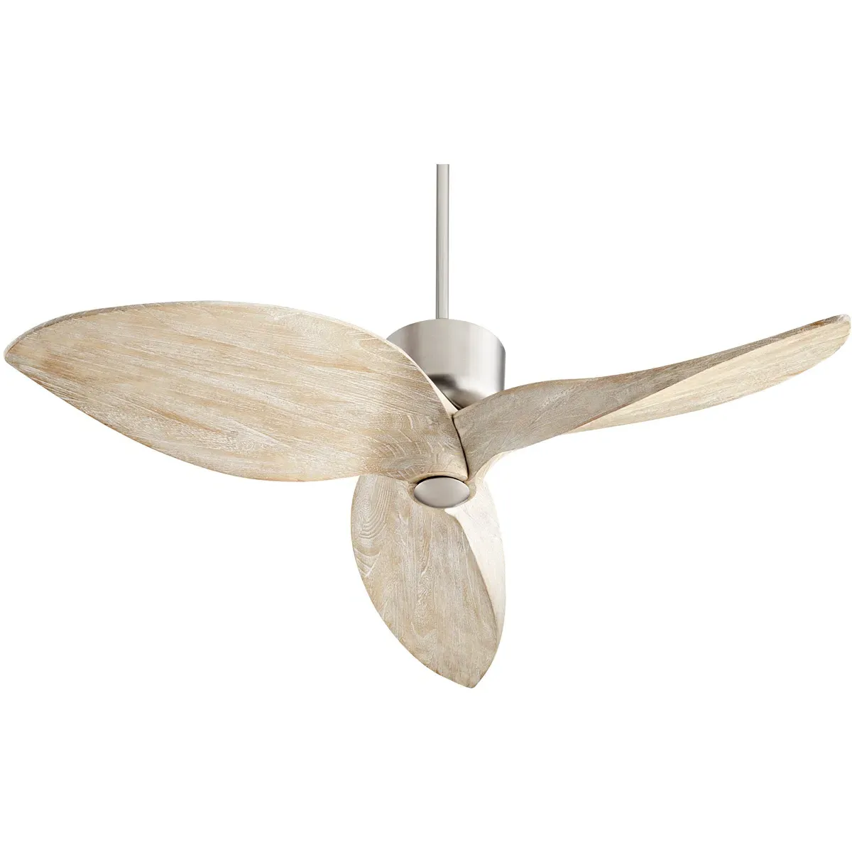Quorum Hawkeye 52 Inch Ceiling Fan - Satin Nickel, Weathered Oak product