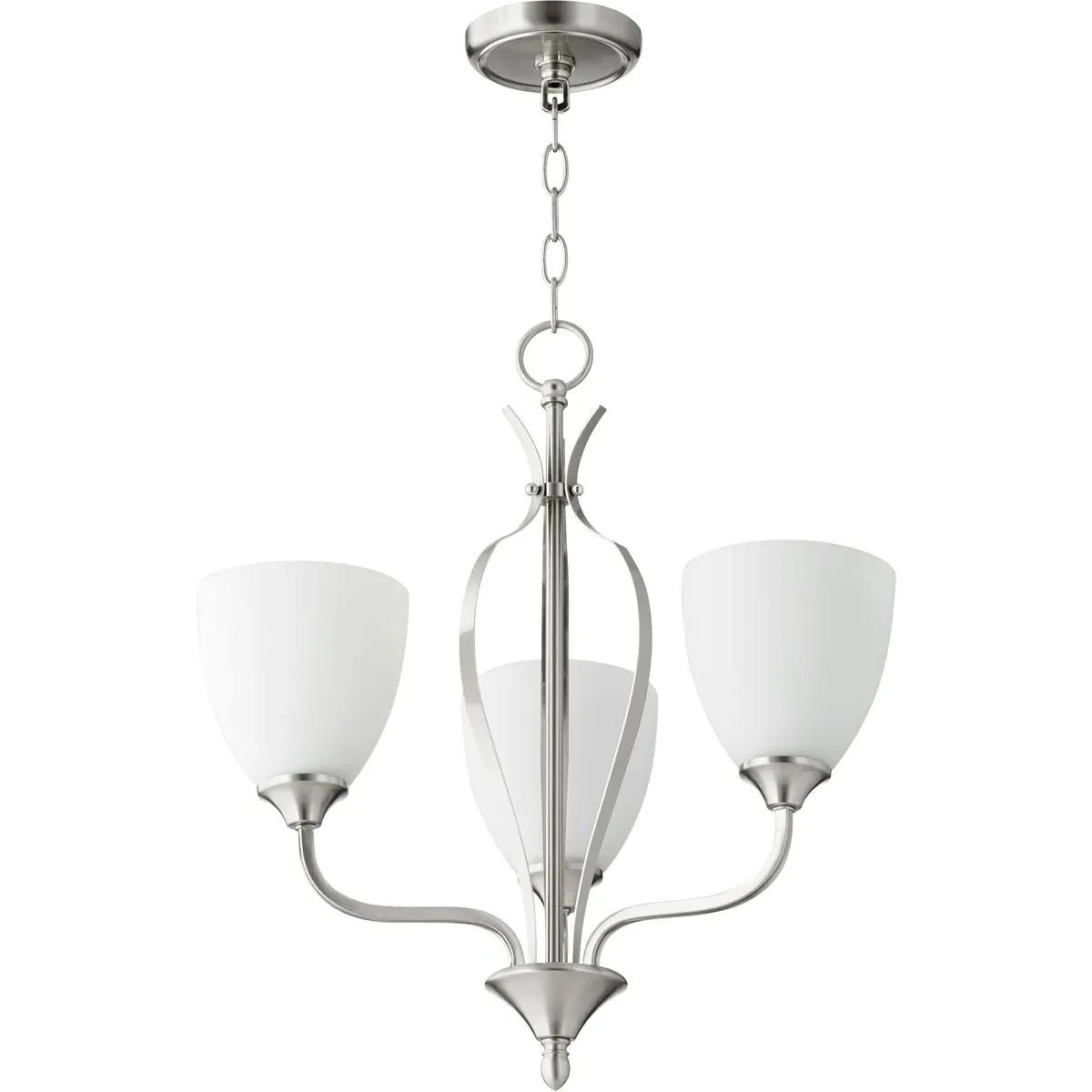 Quorum Jardin 3-Light Mini Chandelier - Satin Nickel product
