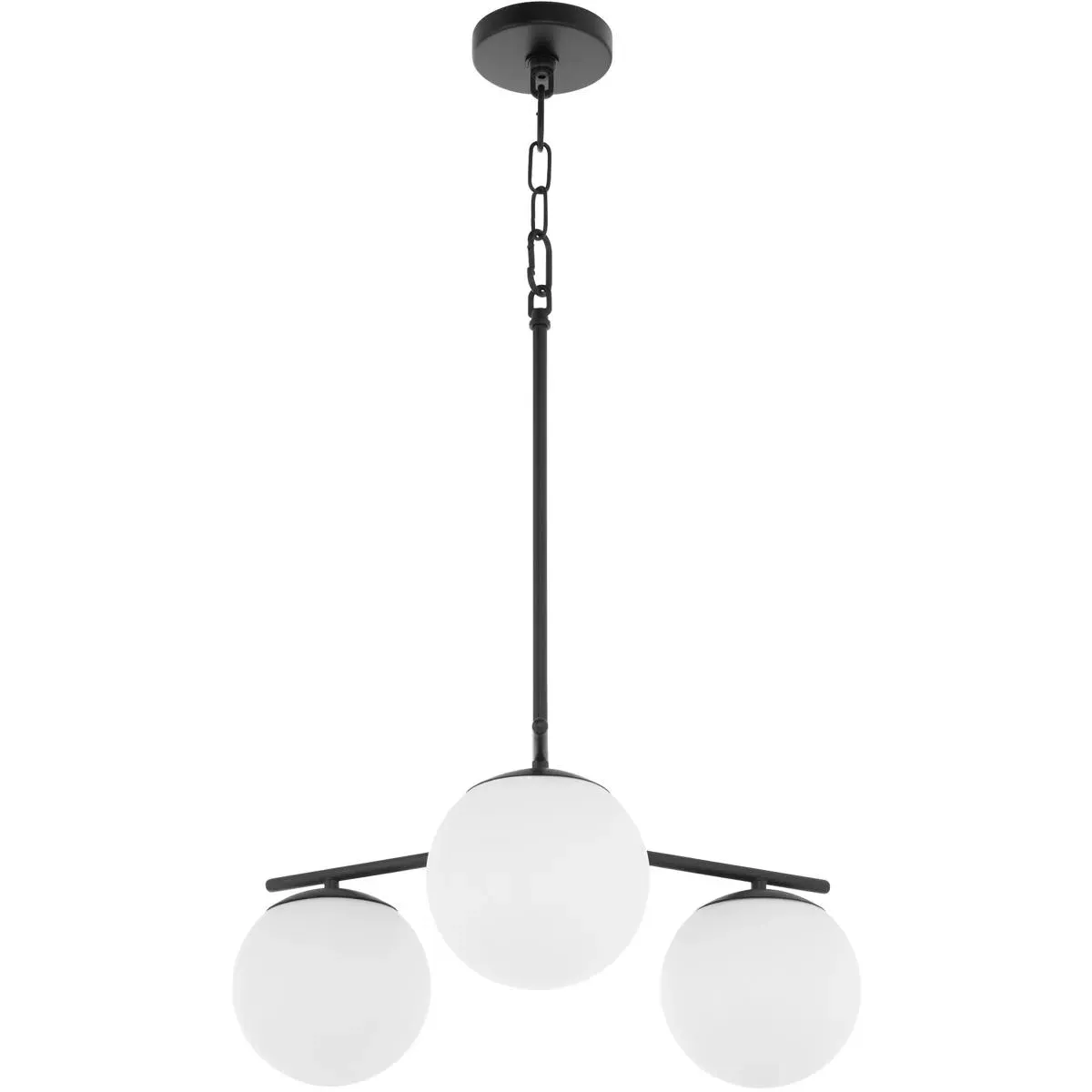Quorum Jasper 3-Light Chandelier - Matte Black, Steel/Glass product
