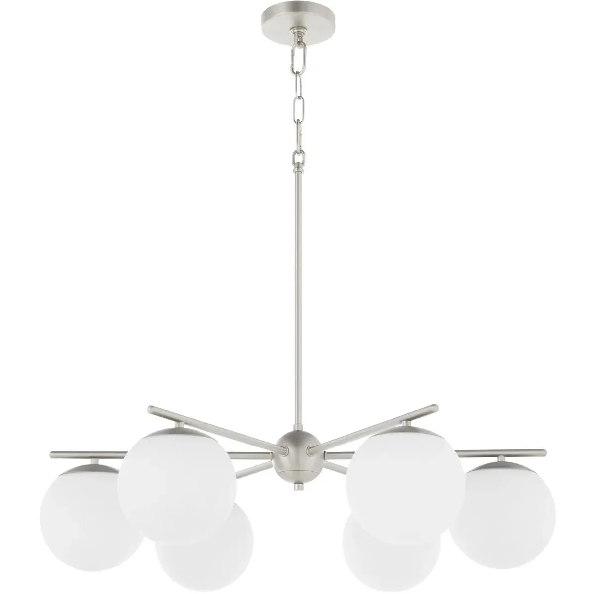 Quorum Jasper 6-Light Chandelier - Satin Nickel, Steel/Glass product