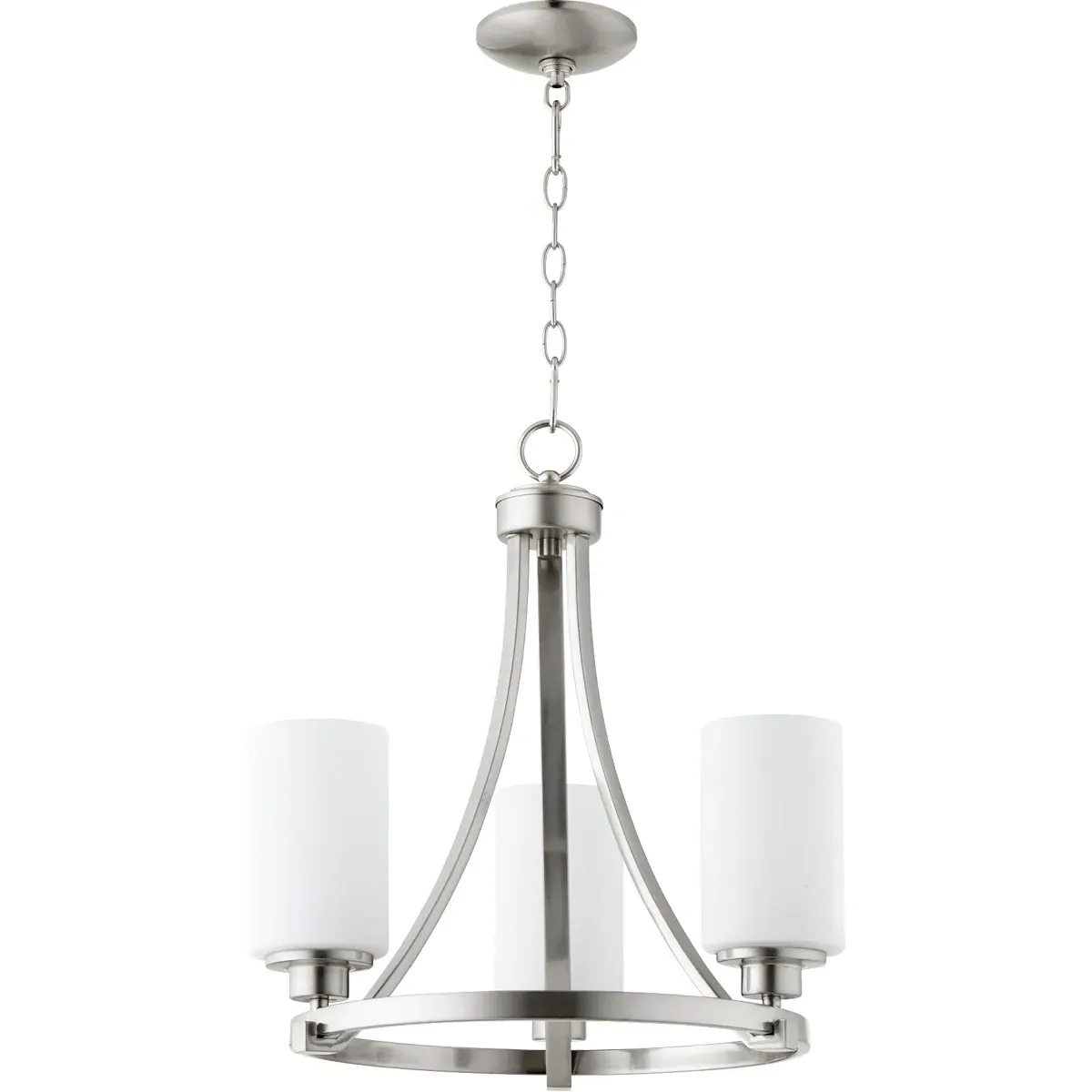 Quorum Lancaster 3-Light Mini Chandelier - Satin Nickel product