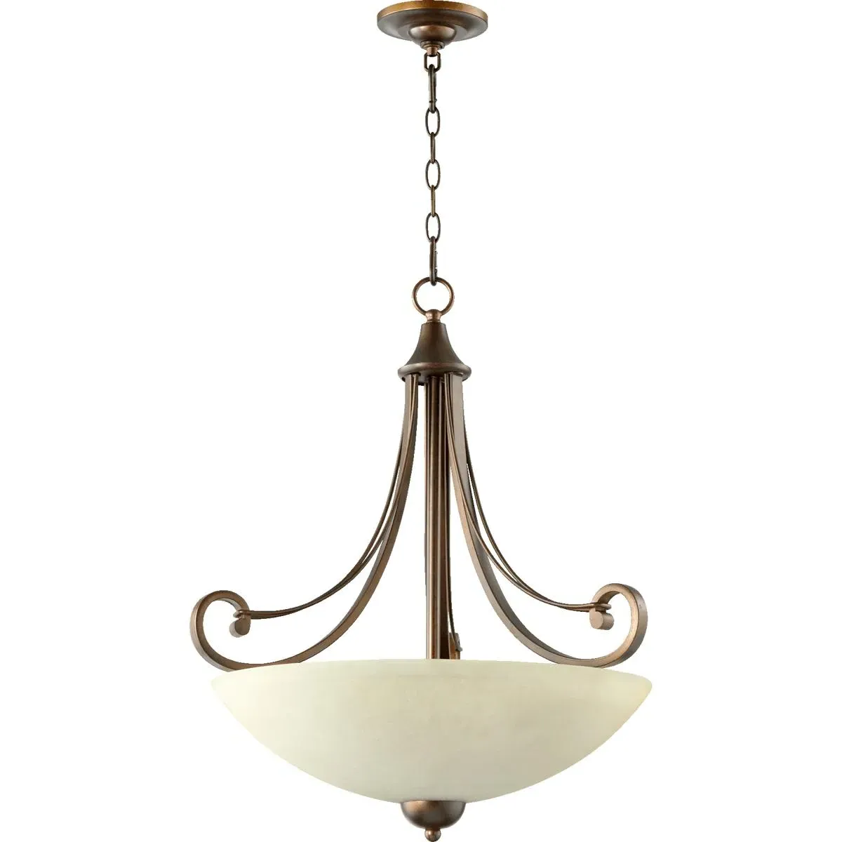 Quorum Lariat 4-Light Pendant - Oiled Bronze, Amber Scavo product
