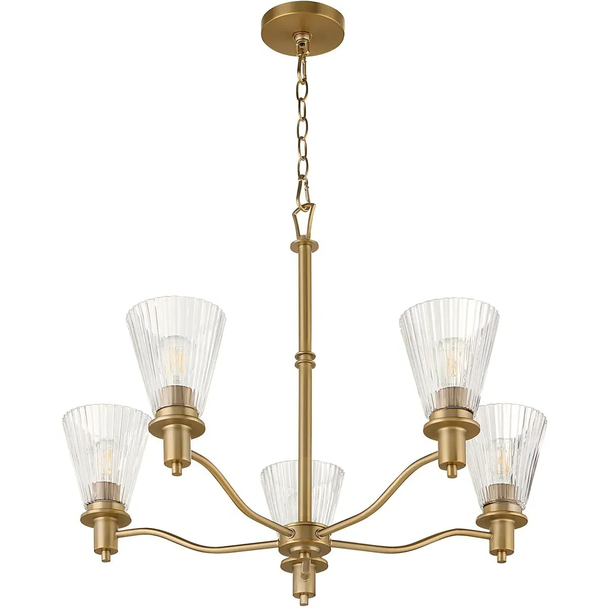 Quorum Lawton 5-Light Chandelier - Brushed Brass product