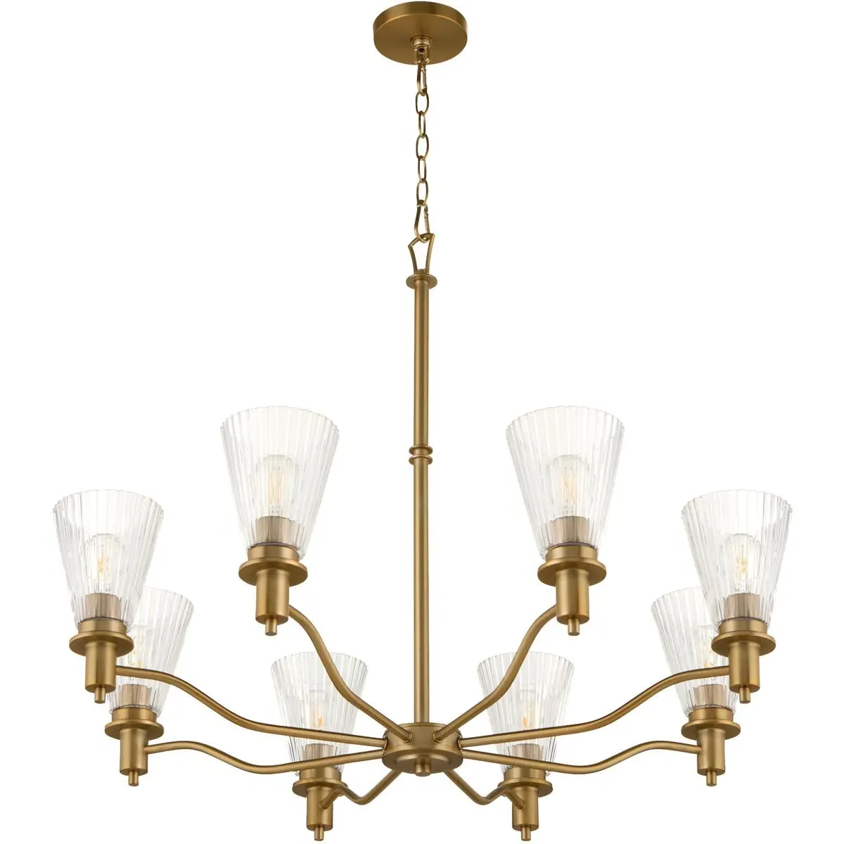 Quorum Lawton 8-Light Chandelier - Brushed Brass product