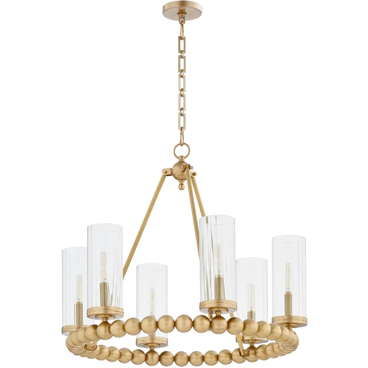 Quorum Lee Boulevard 6-Light Chandelier - Aged Brass product