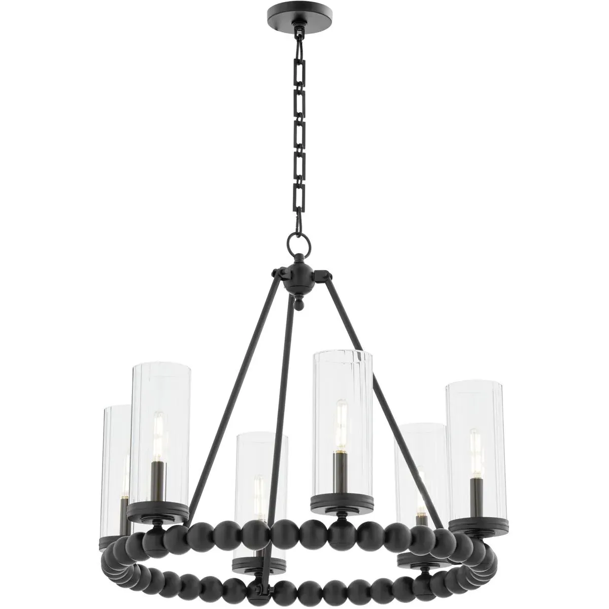 Quorum Lee Boulevard 6-Light Chandelier - Matte Black, Steel alternate view