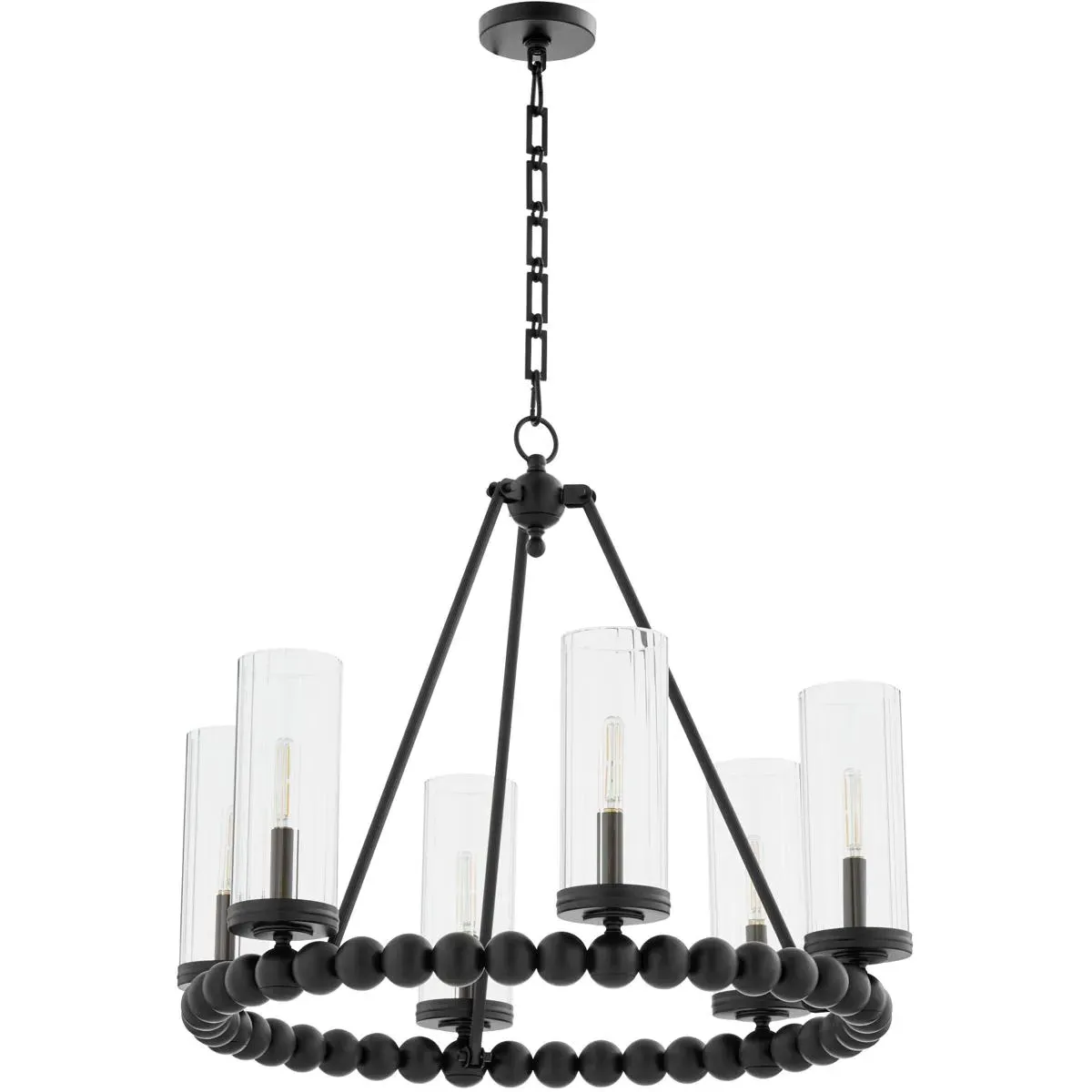 Quorum Lee Boulevard 6-Light Chandelier - Matte Black, Steel product