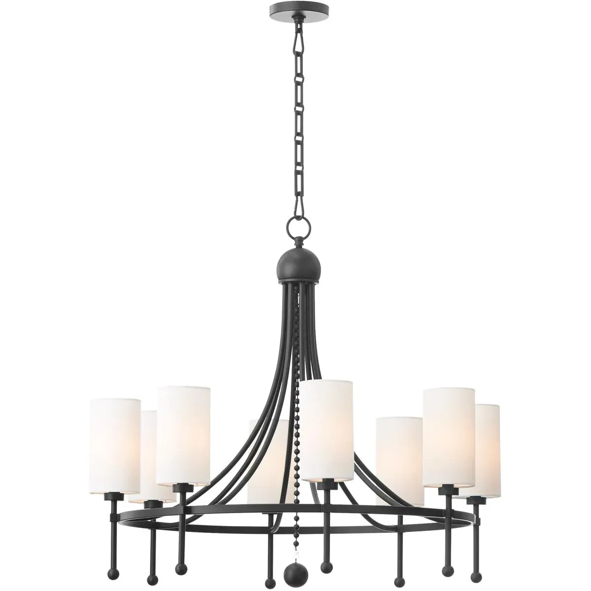 Quorum Lee Boulevard 8-Light Chandelier - Matte Black, Steel alternate view