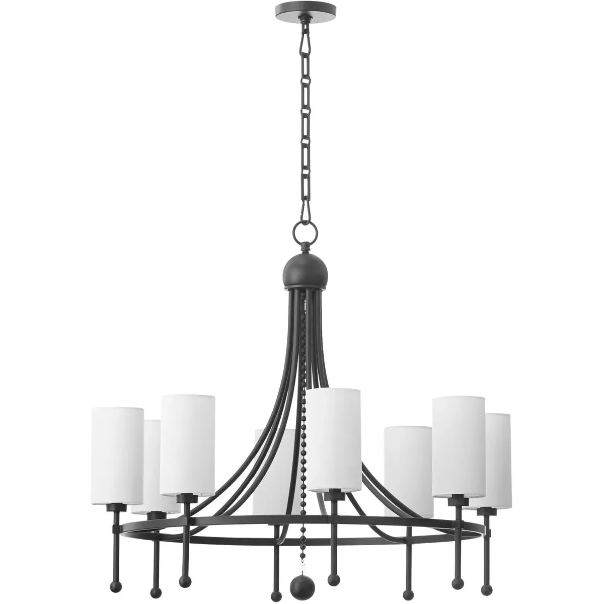Quorum Lee Boulevard 8-Light Chandelier - Matte Black, Steel product