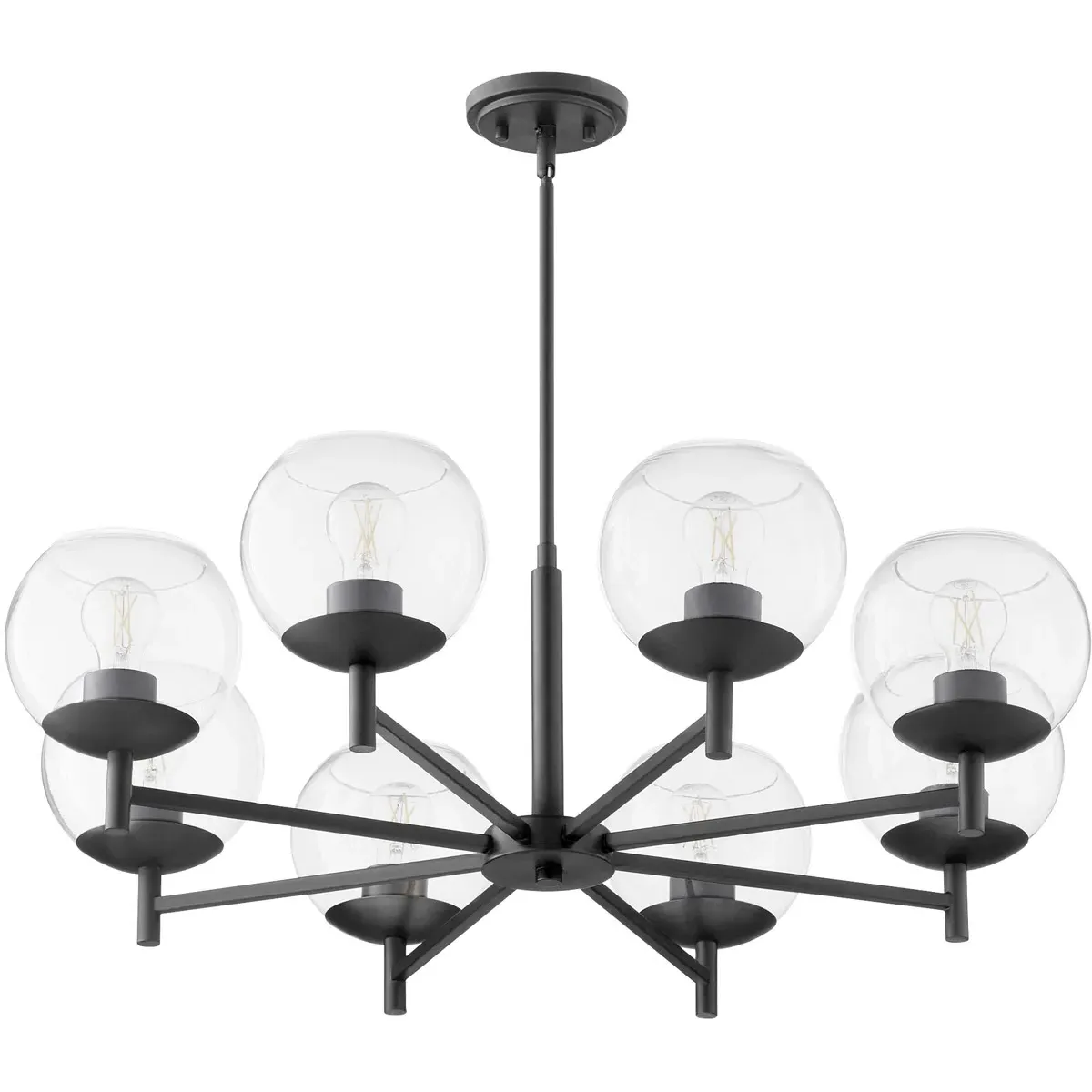 Quorum Lyon 8-Light Chandelier - Matte Black product