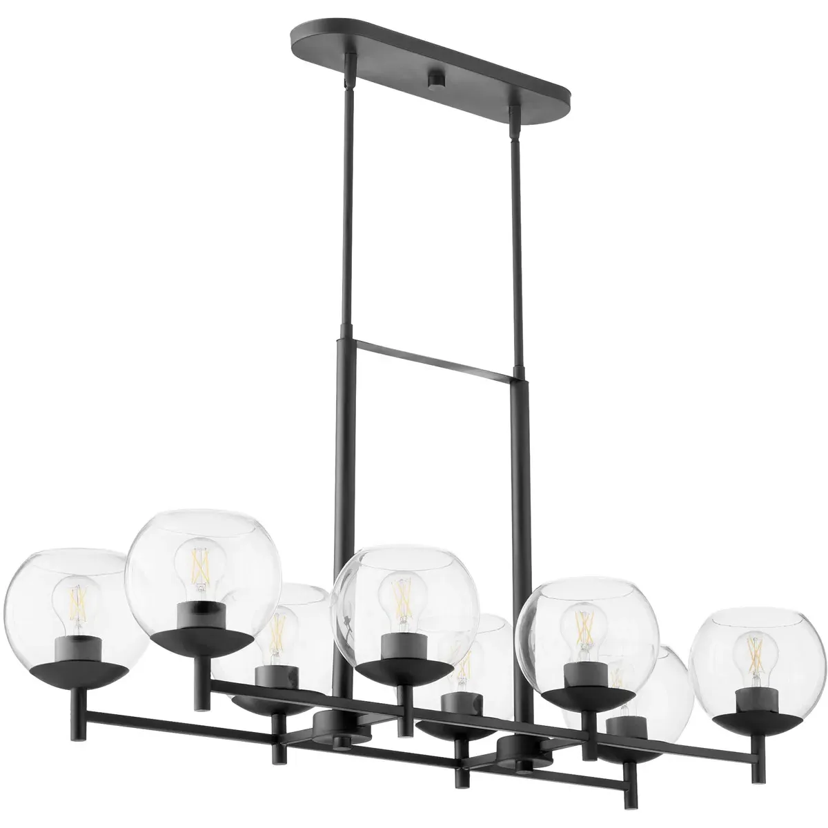 Quorum Lyon 8-Light Linear Chandelier - Matte Black product