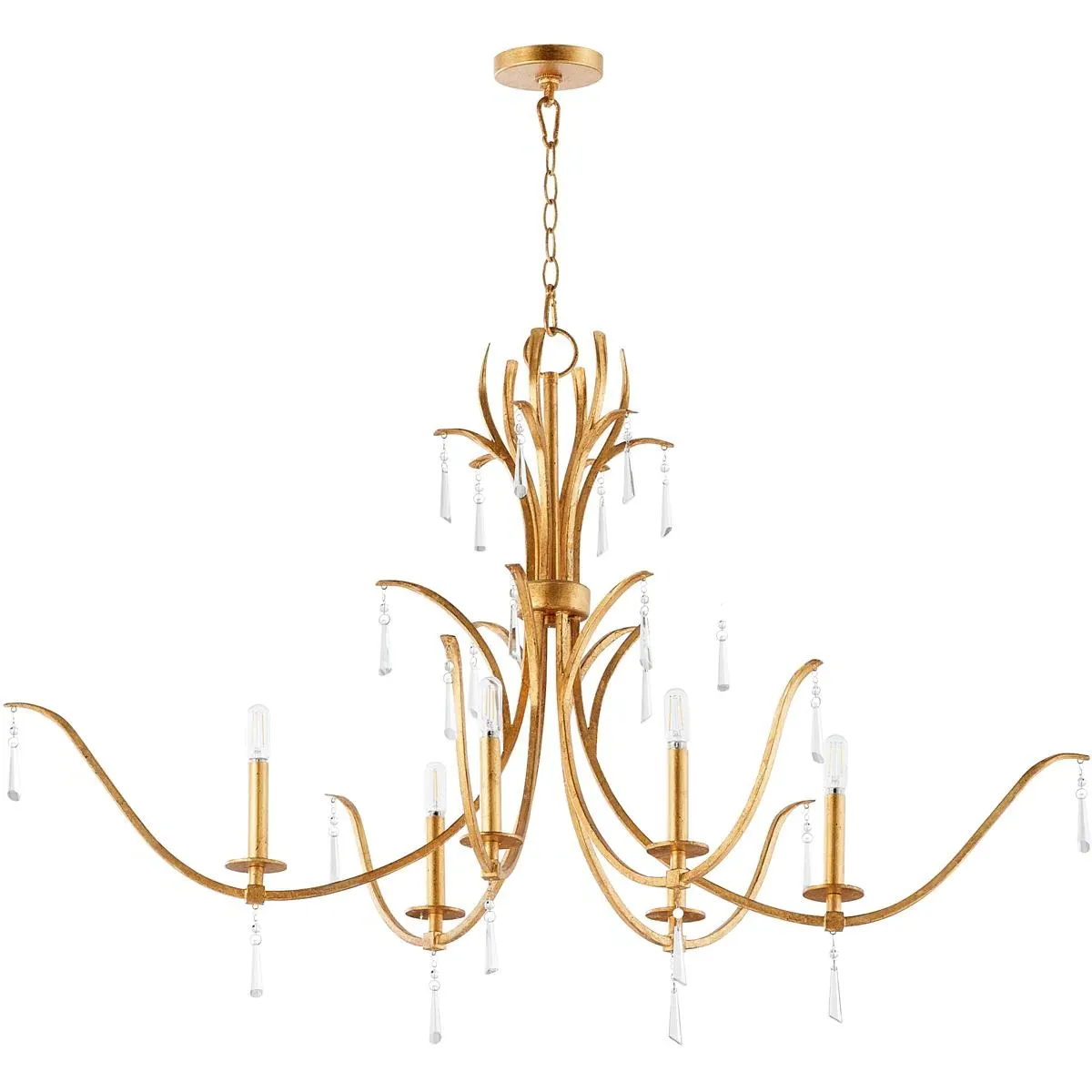 Quorum Majesty 6-Light Chandelier - Gold Leaf product