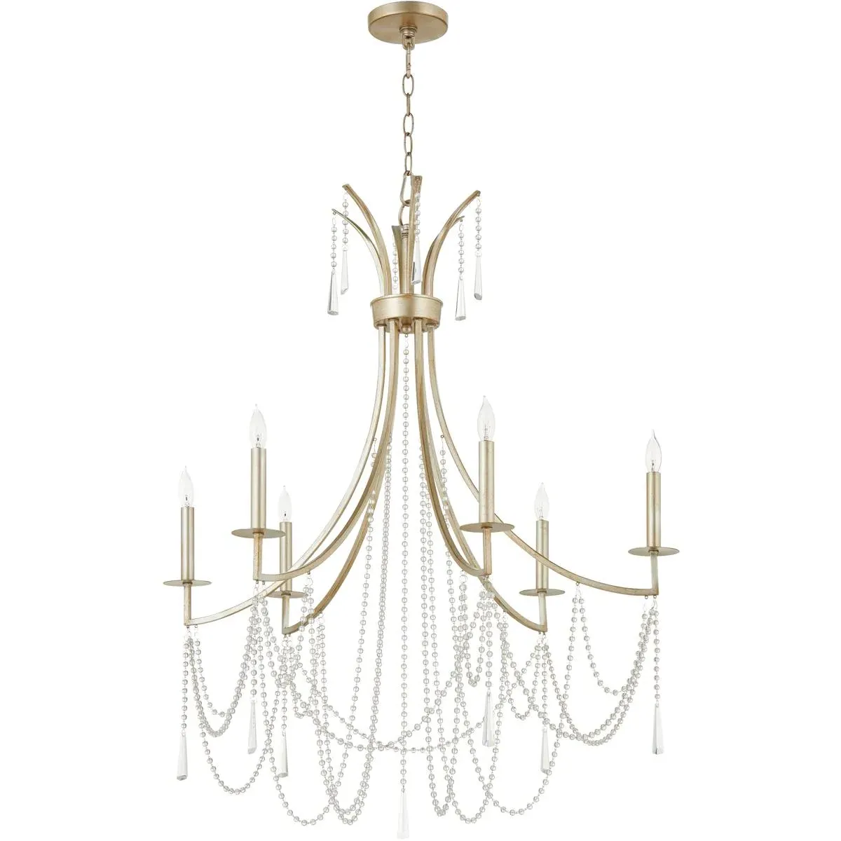 Quorum Malin 6-Light Chandelier - Antique Silver product