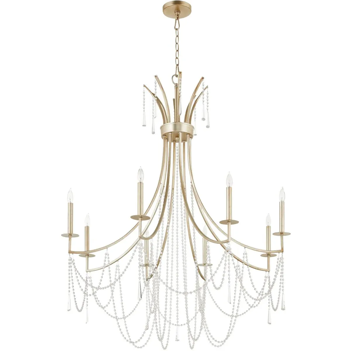 Quorum Malin 8-Light Chandelier - Antique Silver product