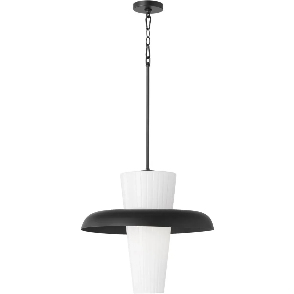 Quorum Mallory 1-Light Pendant - Matte Black, Steel/Glass product