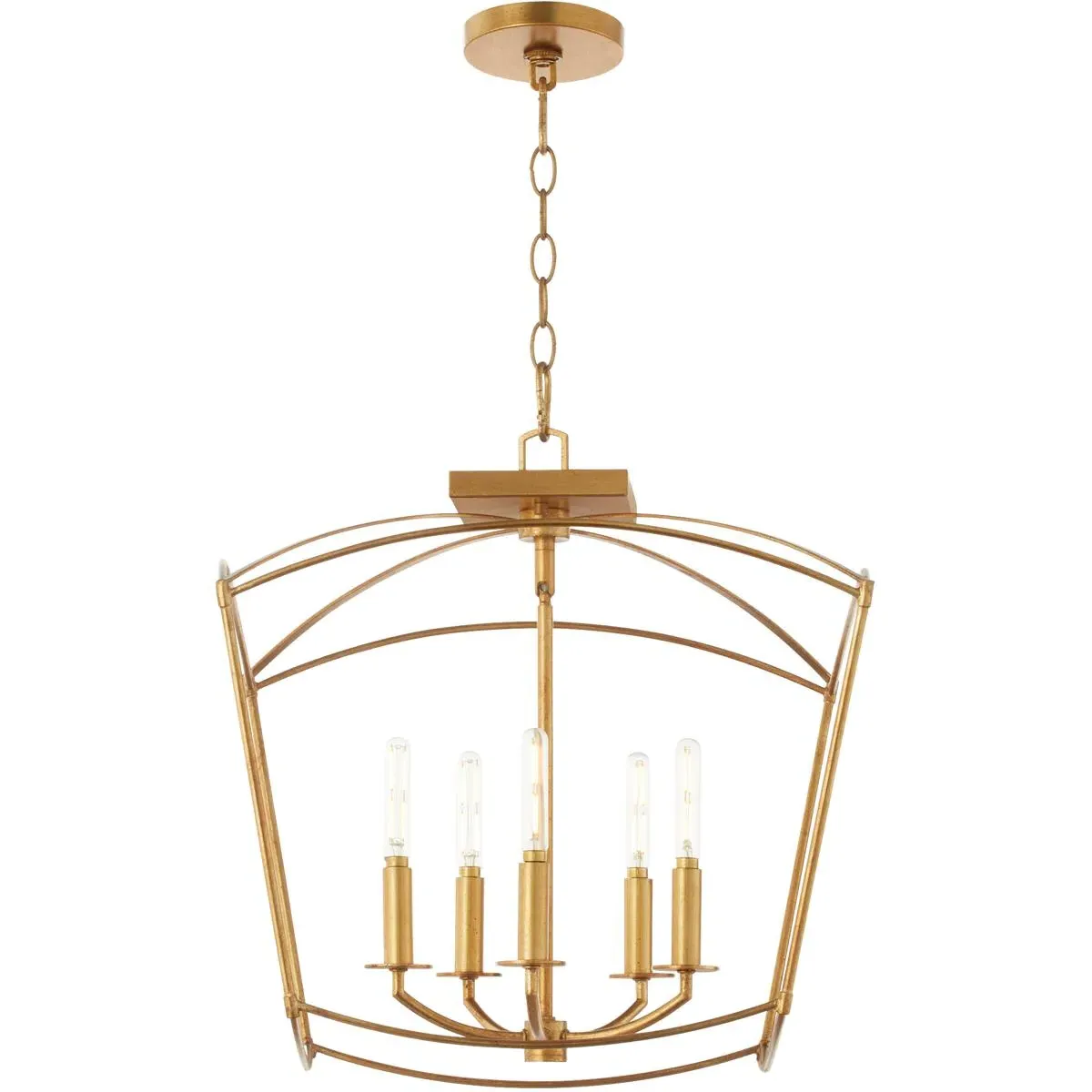 Quorum Mantle 5 Light Dual Mount Pendant - Gold Leaf, Steel alternate view