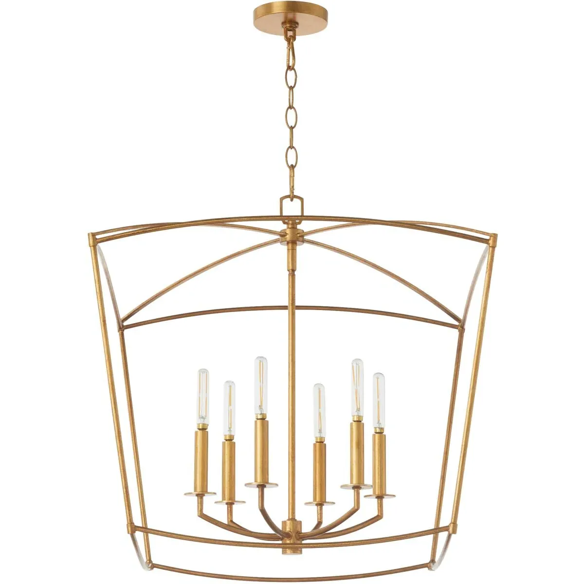 Quorum Mantle 6-Light Pendant Ceiling Light - Gold Leaf, Steel product