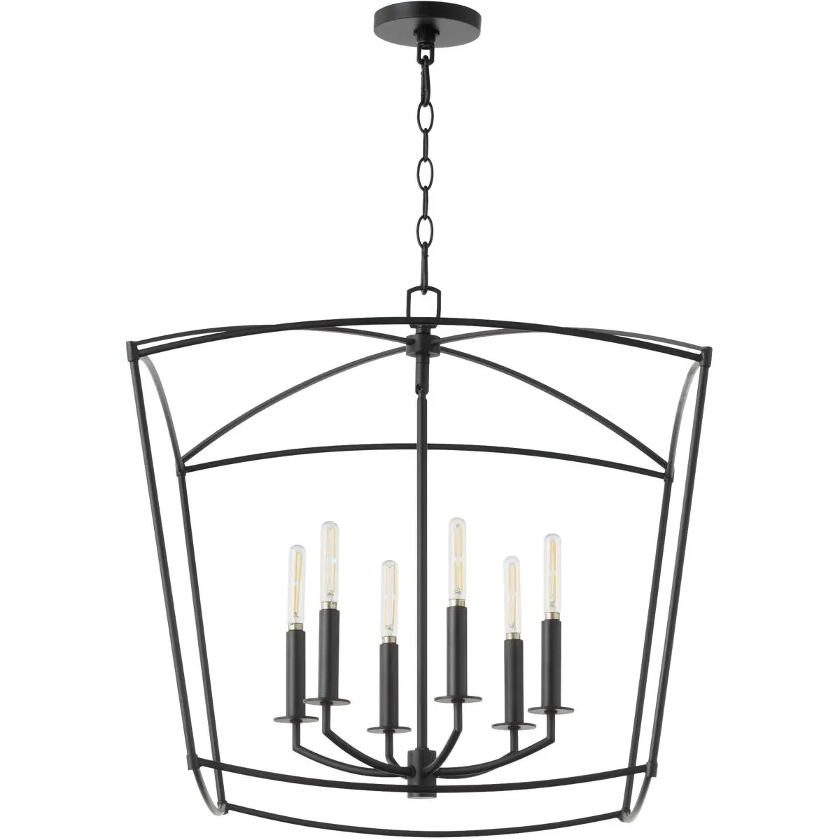 Quorum Mantle 6-Light Pendant Ceiling Light - Matte Black, Steel product