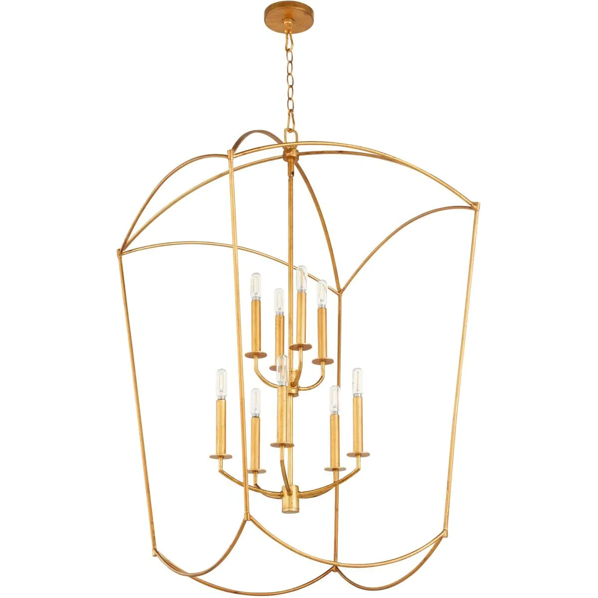 Quorum Mantle 9-Light Foyer Pendant - Gold Leaf, Steel product