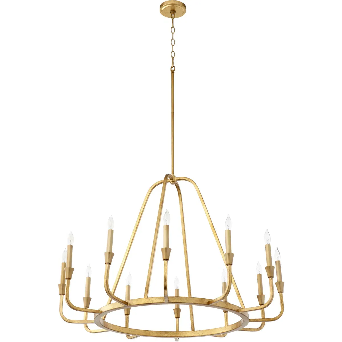 Quorum Marquee 12-Light Chandelier - Gold Leaf product