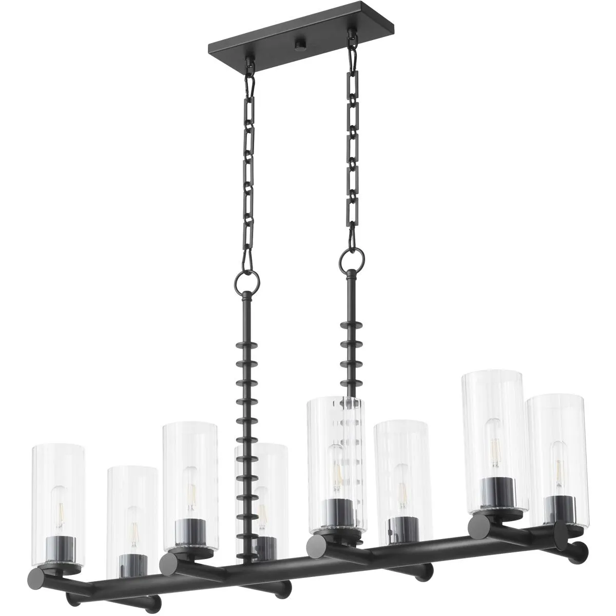 Quorum Mercier 8-Light Linear Chandelier - Matte Black, Steel product