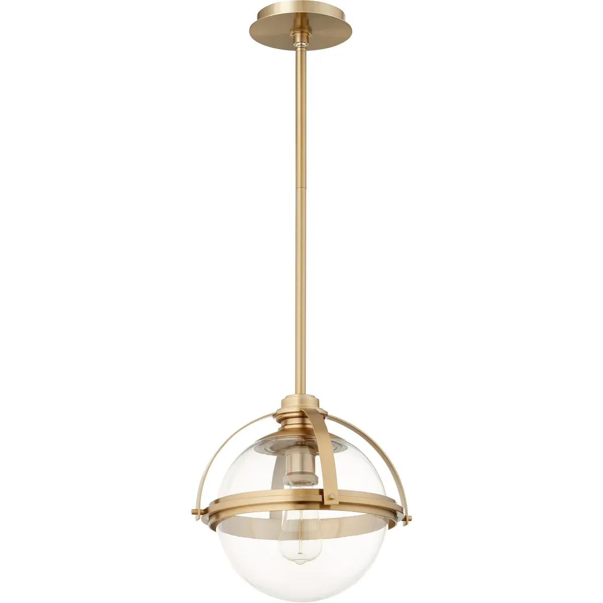 Quorum Meridian 1-Light Pendant Ceiling Light - Aged Brass product