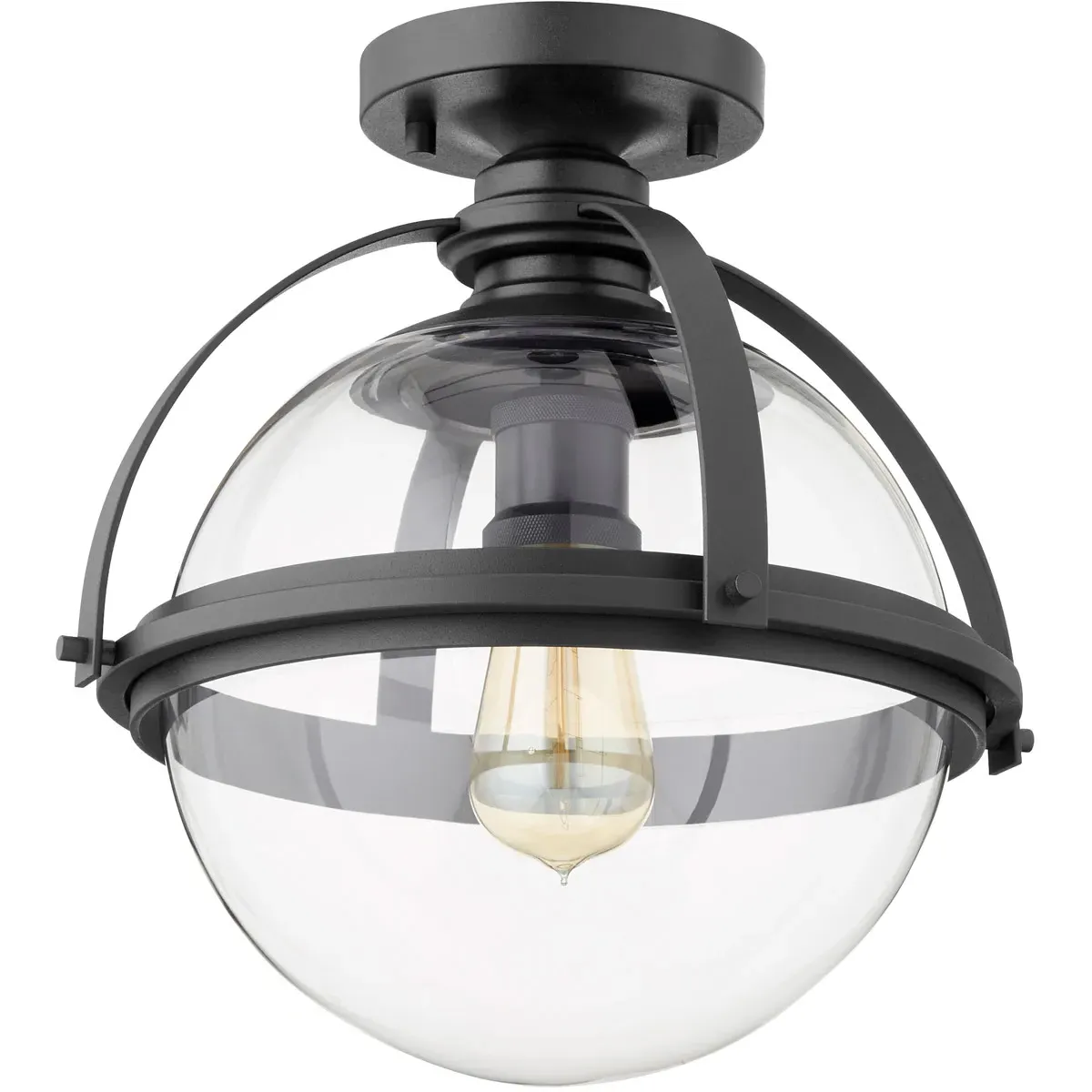 Quorum Meridian 1-Light Semi Flush Mount - Noir product