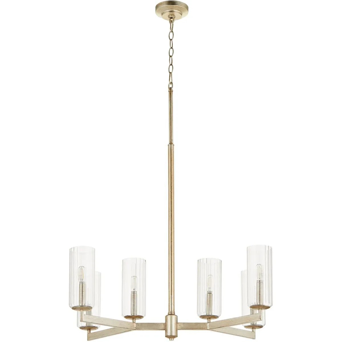 Quorum Merrick 6-Light Chandelier - Aged Silver Leaf product