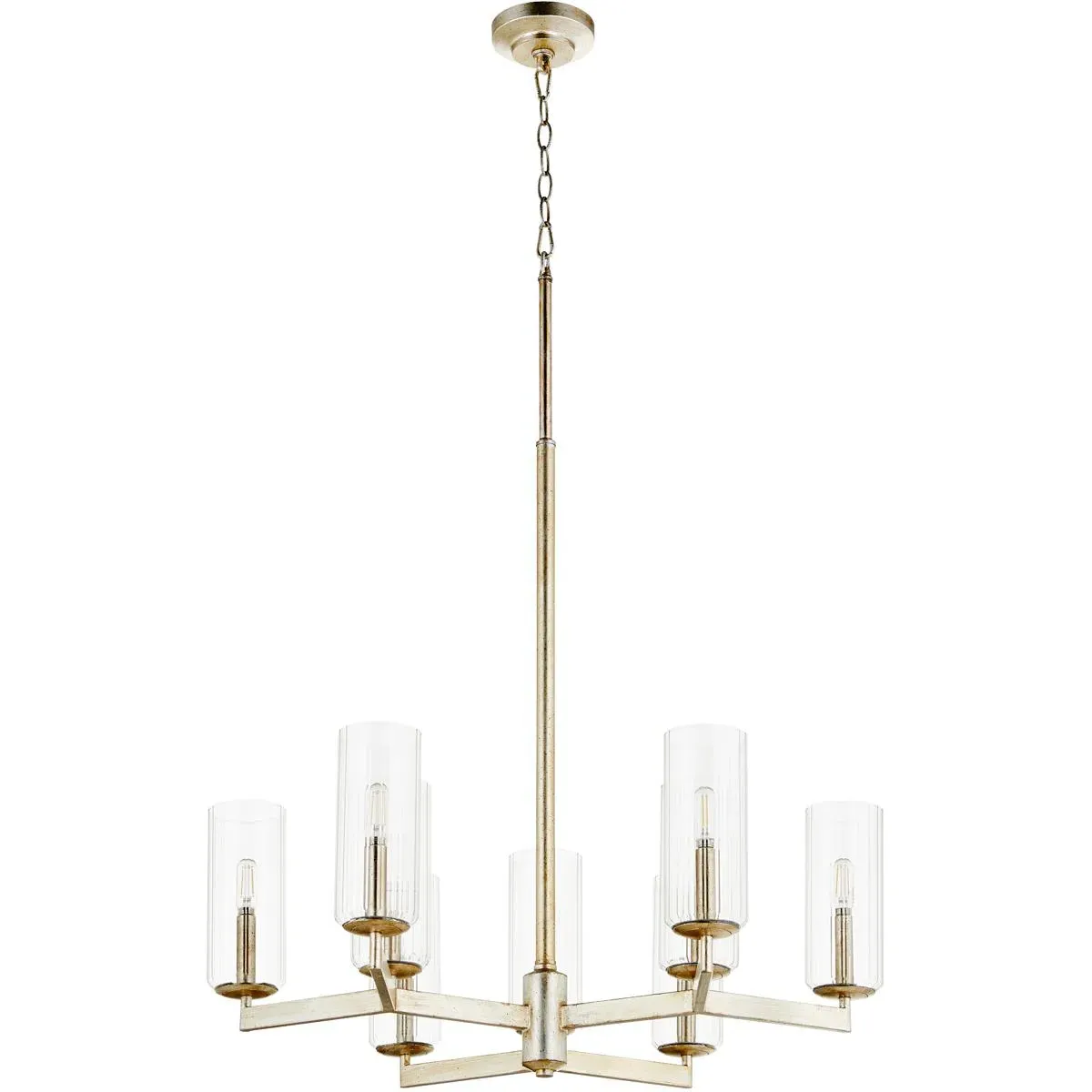Quorum Merrick 9-Light Chandelier - Aged Silver Leaf product