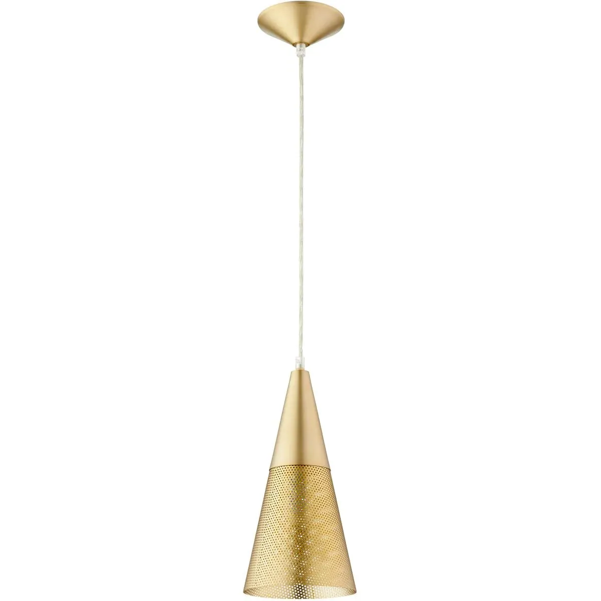 Quorum Mesh Cone 1-Light Pendant - Aged Brass product