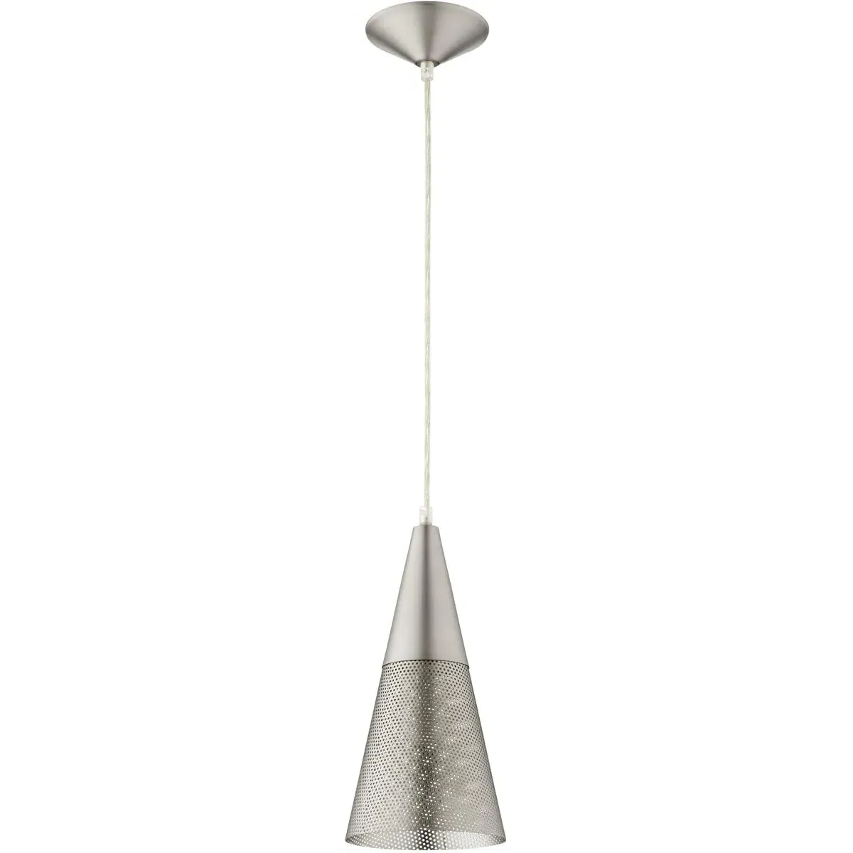 Quorum Mesh Cone 1-Light Pendant - Satin Nickel product