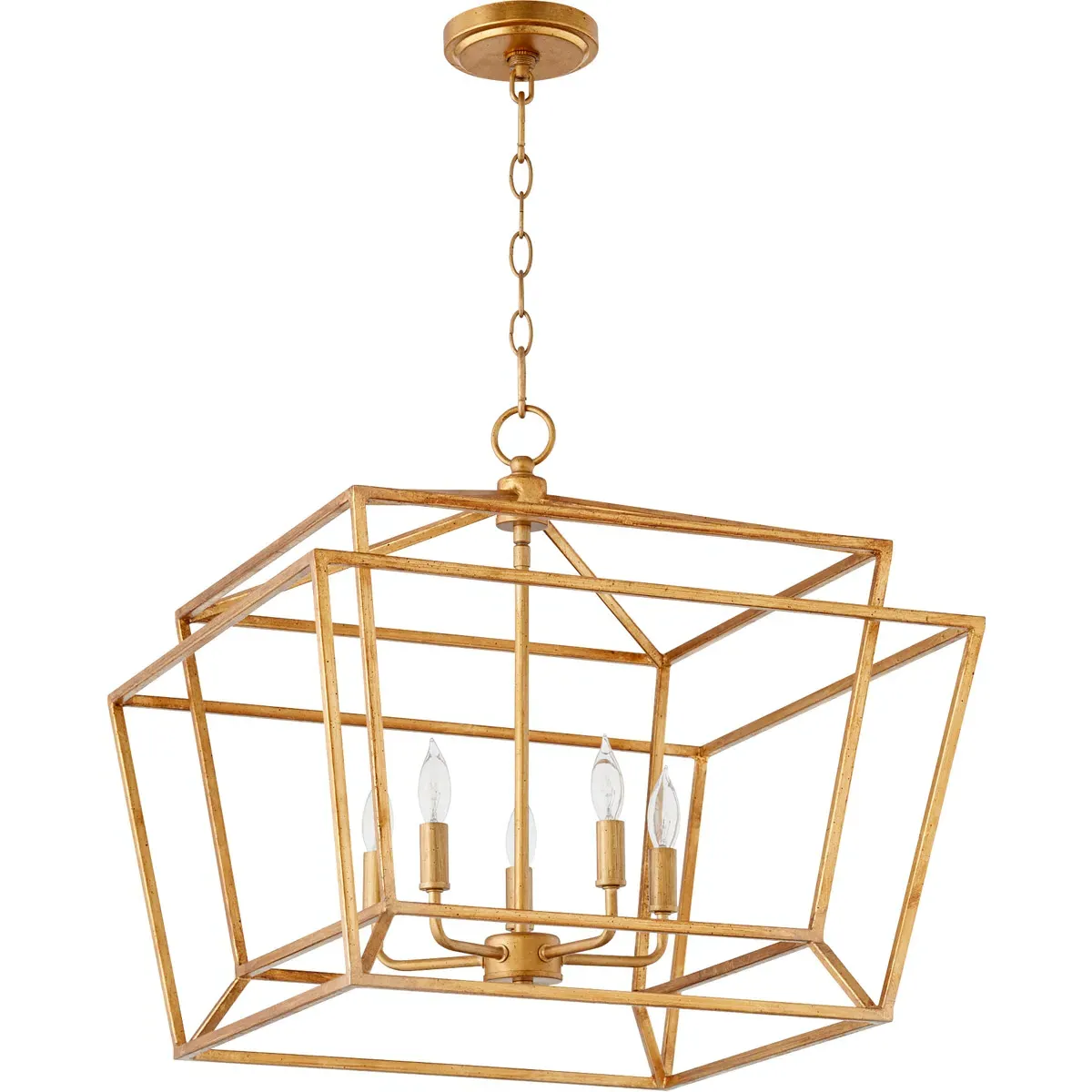 Quorum Monument 5-Light Nook Ceiling Pendant - Gold Leaf product