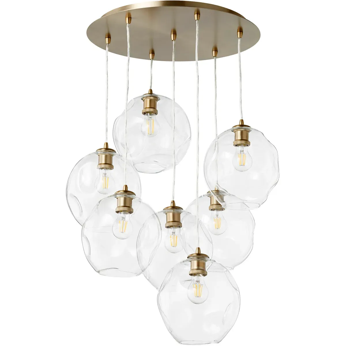 Quorum Numen 7-Light Pendant Ceiling Light - Aged Brass product