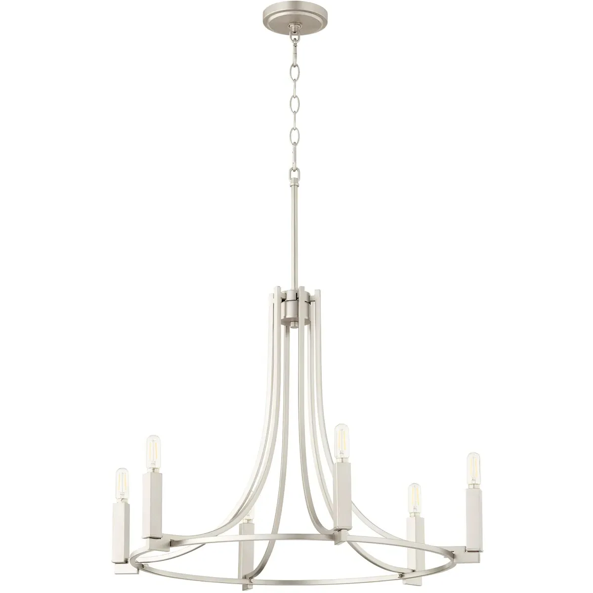 Quorum Olympus 6-Light Chandelier - Satin Nickel product