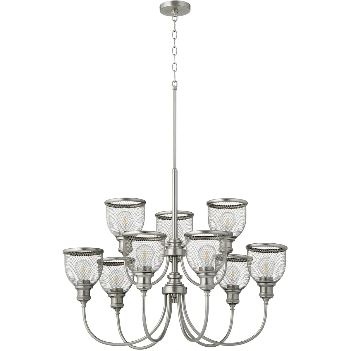 Quorum Omni 9-Light 32 inch Chandelier - Satin Nickel product