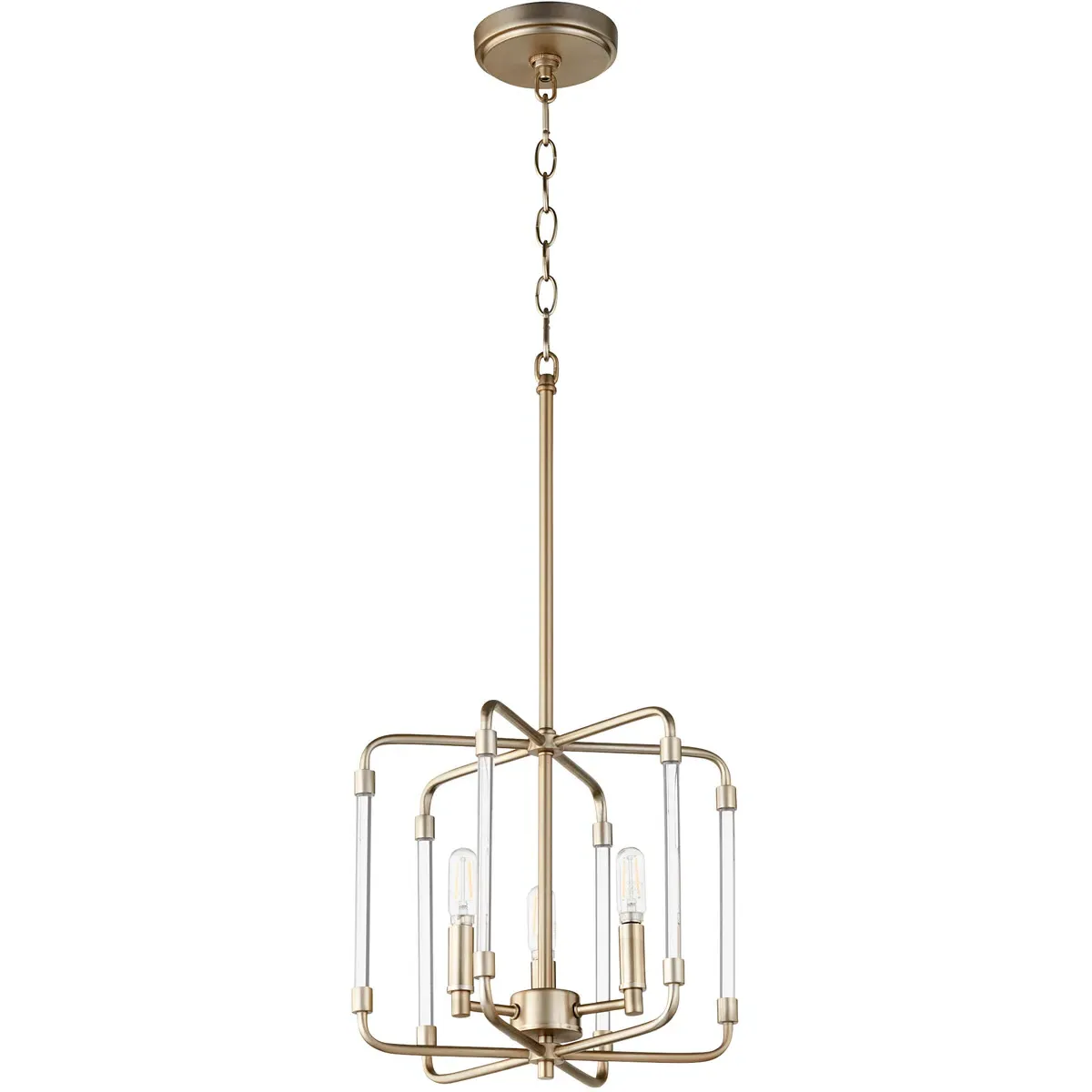 Quorum Optic 3-Light Pendant - Aged Brass product