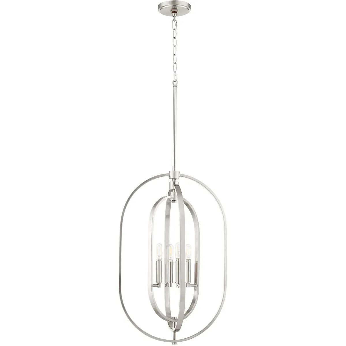 Quorum Ovate 4-Light Pendant Ceiling Light - Satin Nickel product