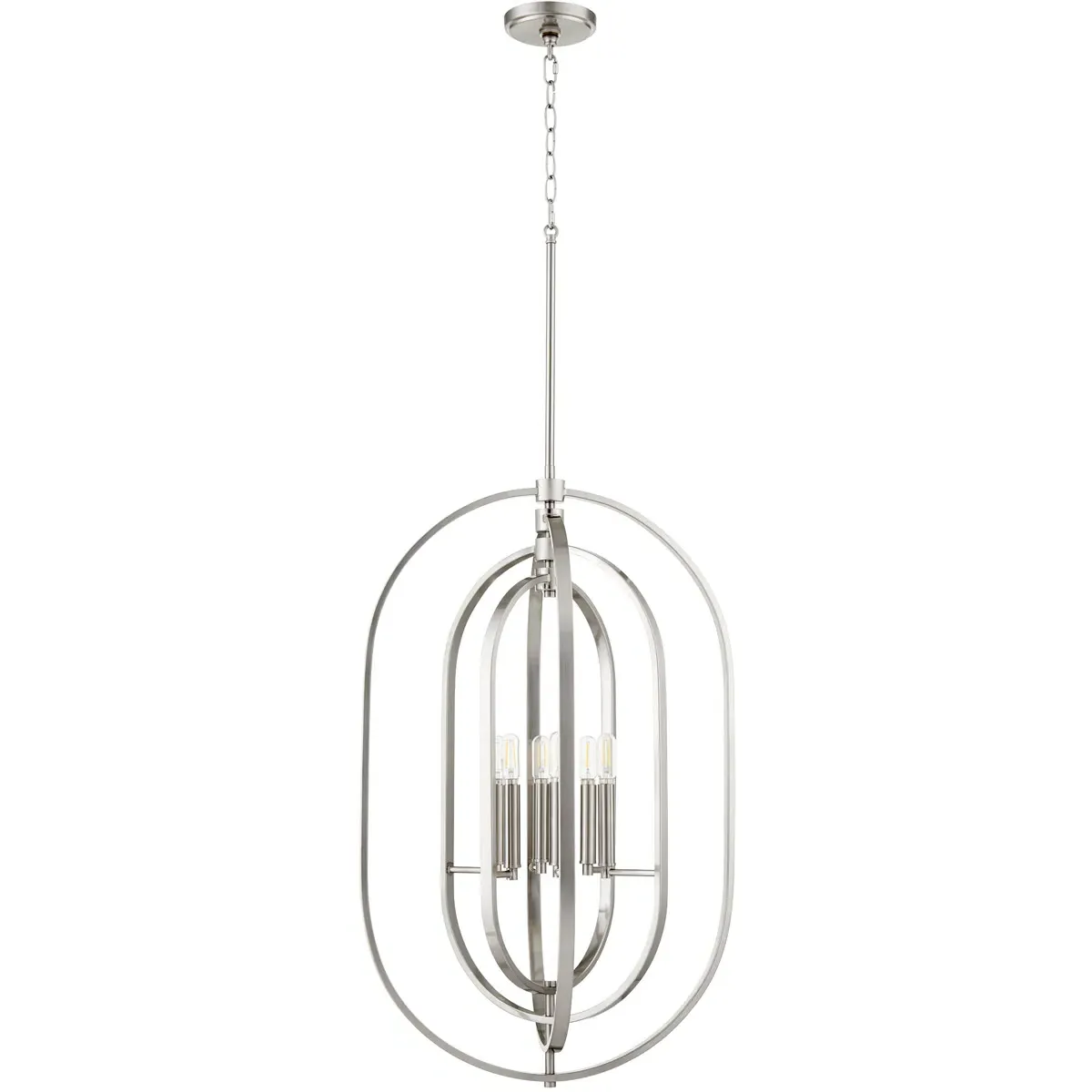 Quorum Ovate 6-Light Pendant Ceiling Light - Satin Nickel product