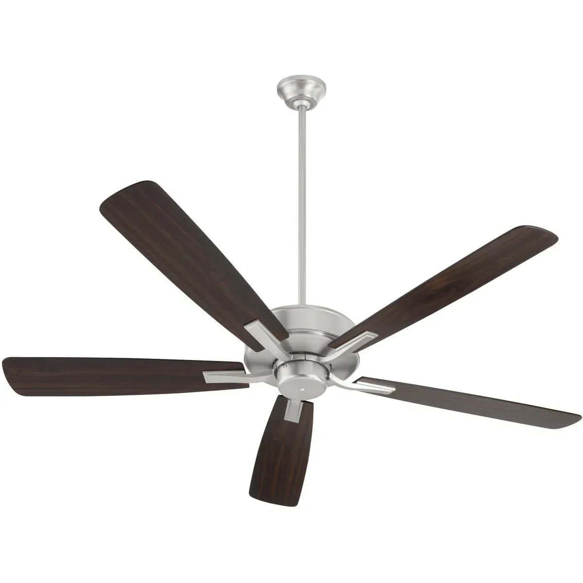 Quorum Ovation 60 Inch Ceiling Fan - Satin Nickel, Steel/Wood product