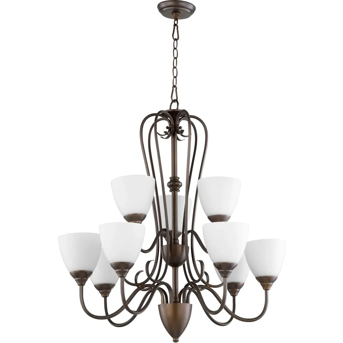 Quorum Powell 9-Light Chandelier - Oiled Bronze product