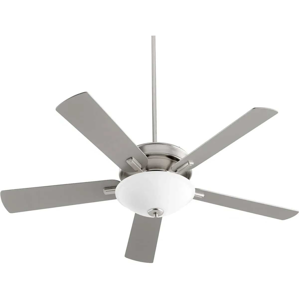 Quorum Premier 52-Inch Ceiling Fan - Satin Nickel, Reversible Silver/Walnut product