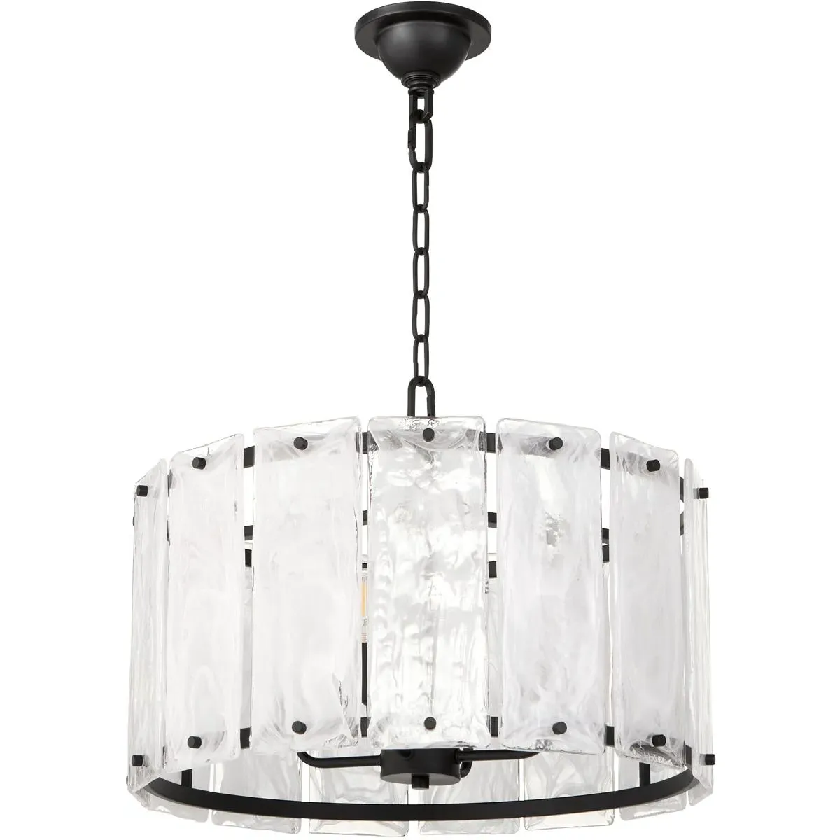 Quorum Prestige 4-Light 21" Pendant - Matte Black, Steel/Glass product