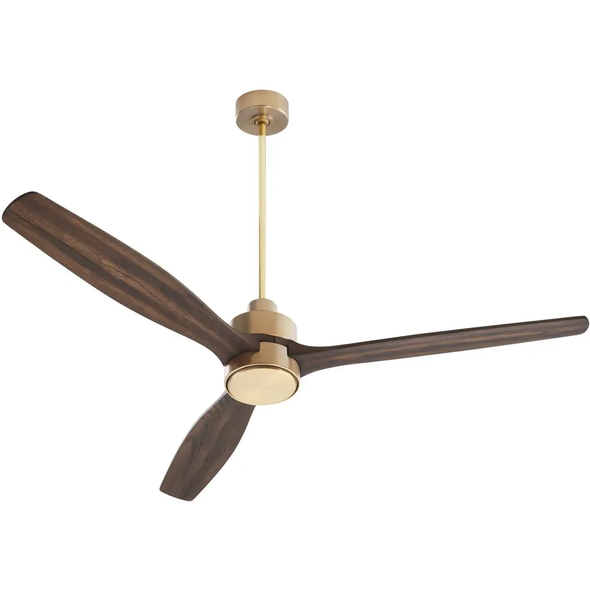Quorum Reni 65-Inch Ceiling Fan - Aged Brass, Walnut product