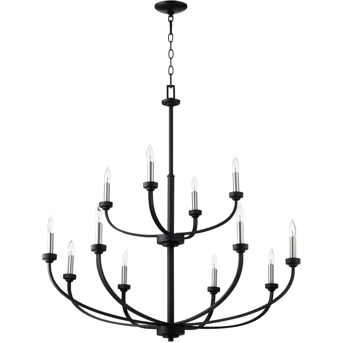 Quorum Reyes 12-Light 39 Inch Chandelier - Noir product