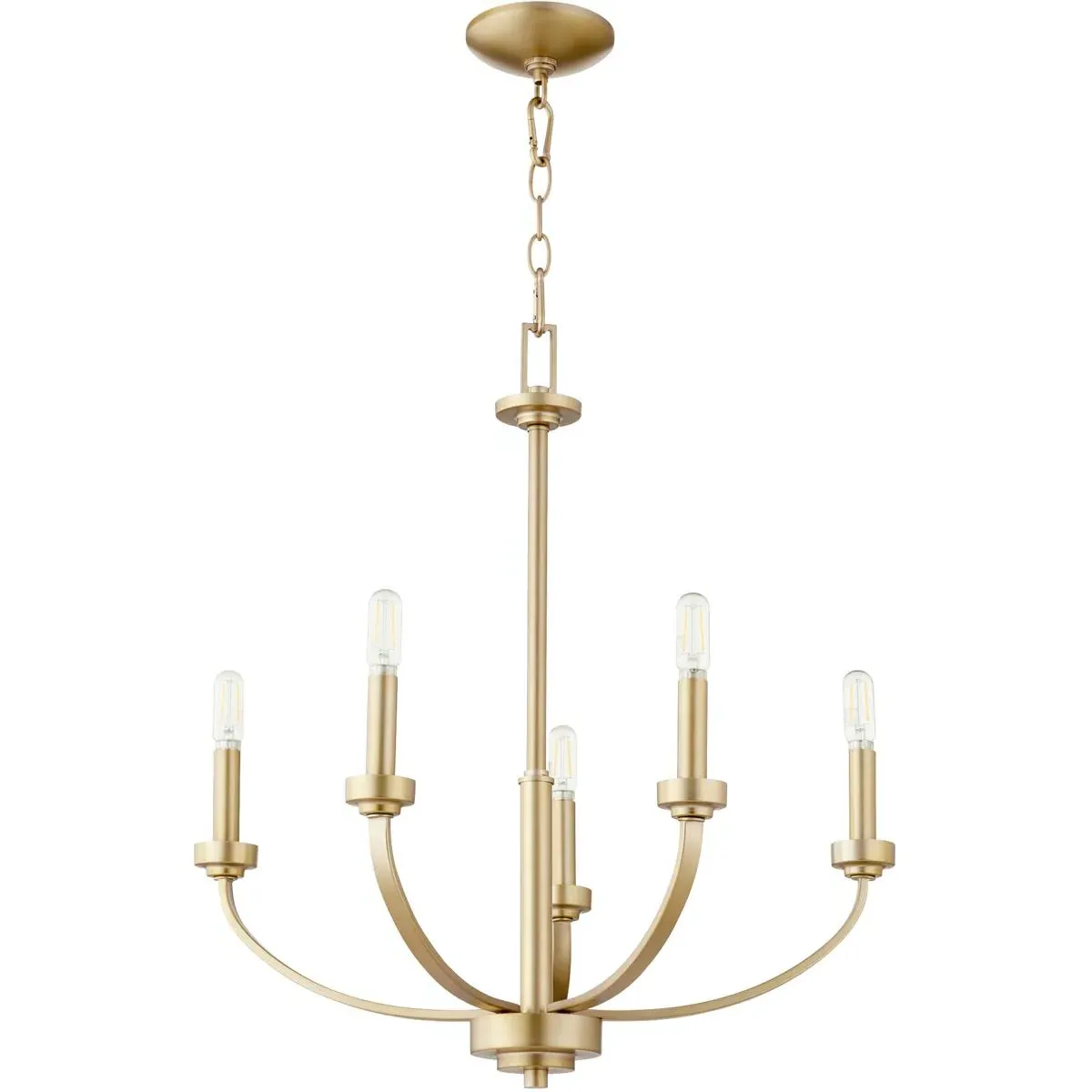 Quorum Reyes 5-Light Chandelier - Aged Brass product
