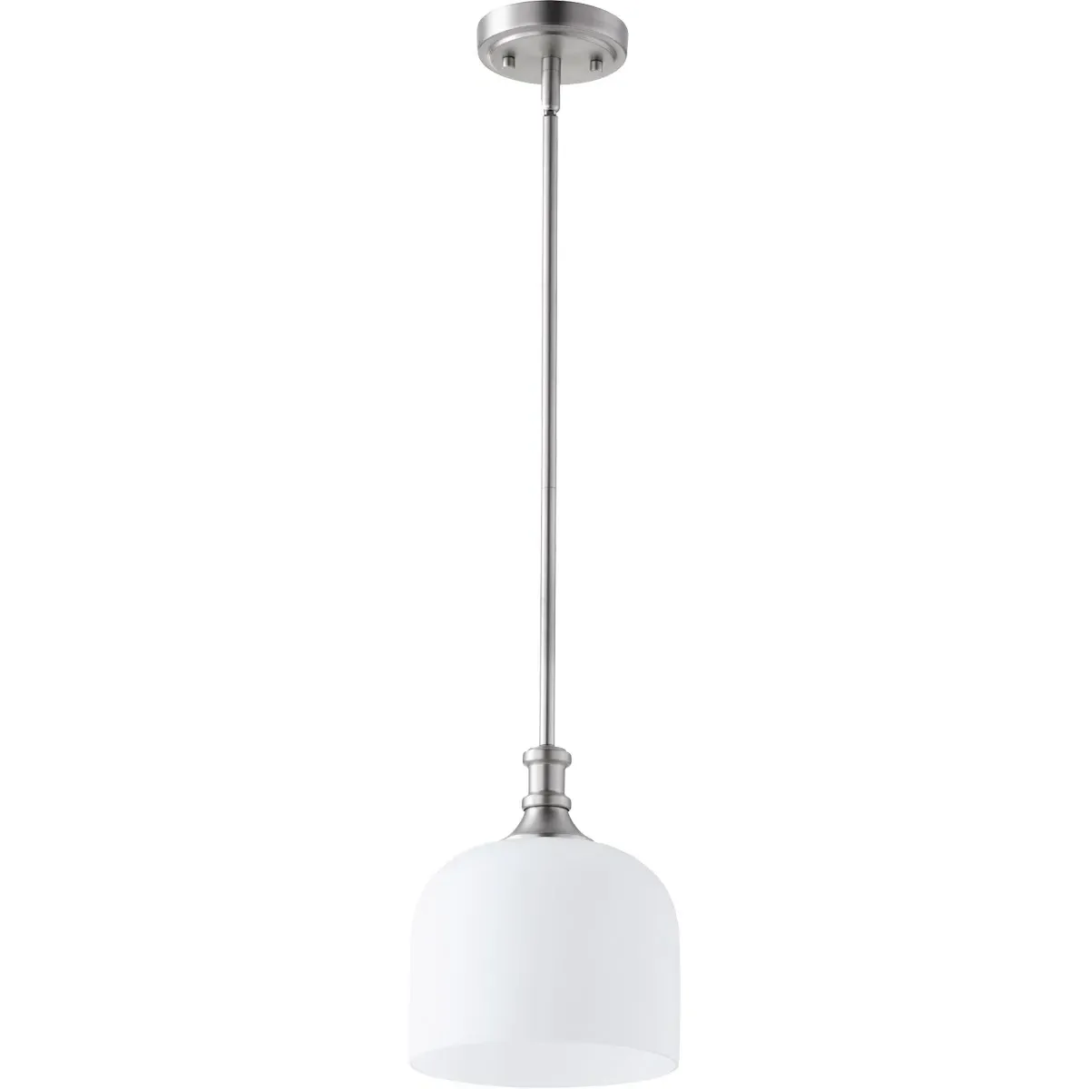 Quorum Richmond 1-Light Mini Pendant - Satin Nickel, Satin Opal product