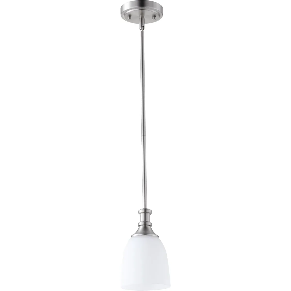Quorum Richmond 1-Light Mini Pendant - Satin Nickel, Satin Opal product