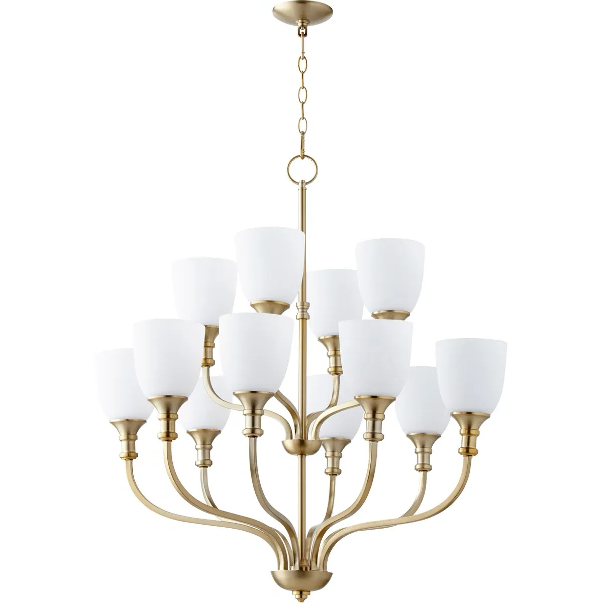 Quorum Richmond 12 Light Chandelier - Aged Brass product