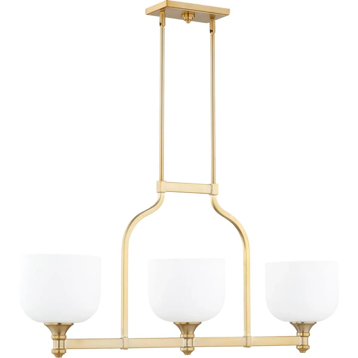 Quorum Richmond 3-Light 38 Inch Island Light - Aged Brass product